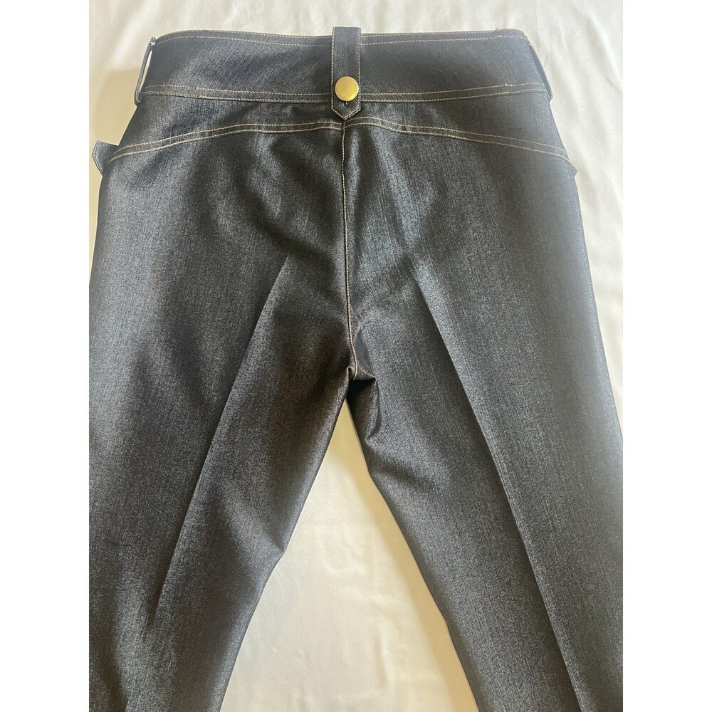 VTG Caché Couture High Rise Sailor Wide Leg Chambray Trouser Pants Sz 10 Y2K EYC - Picture 3 of 6